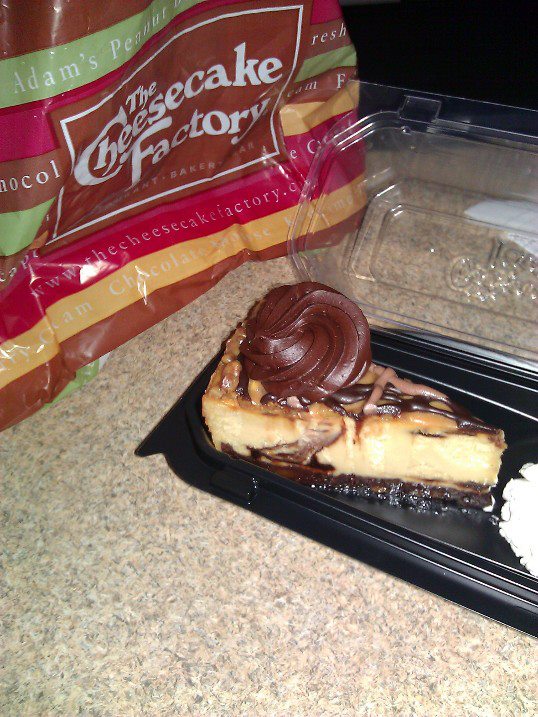 Massive, but delicious, cheesecake from Cheesecake Factory